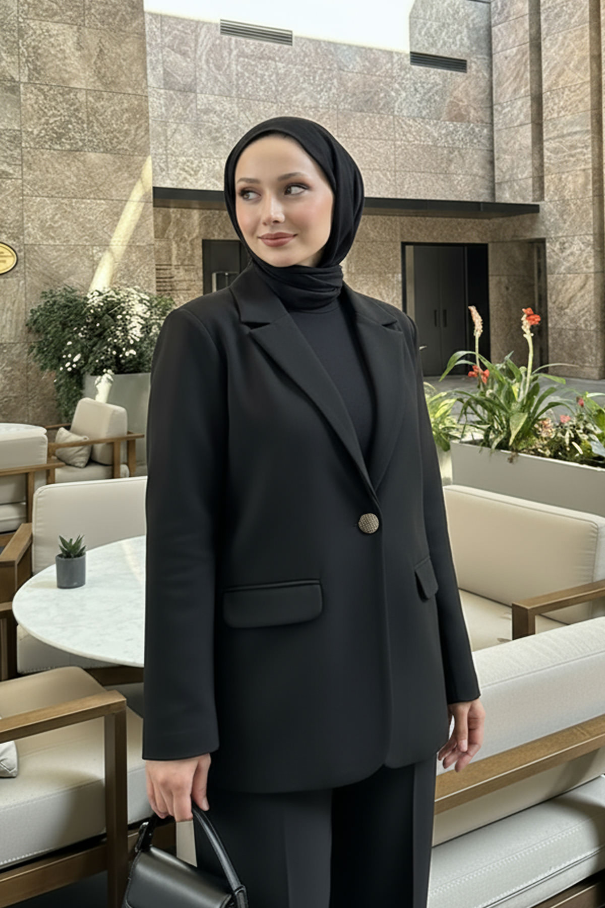 Scuba Blazer Ceket 2272 - SİYAH |  