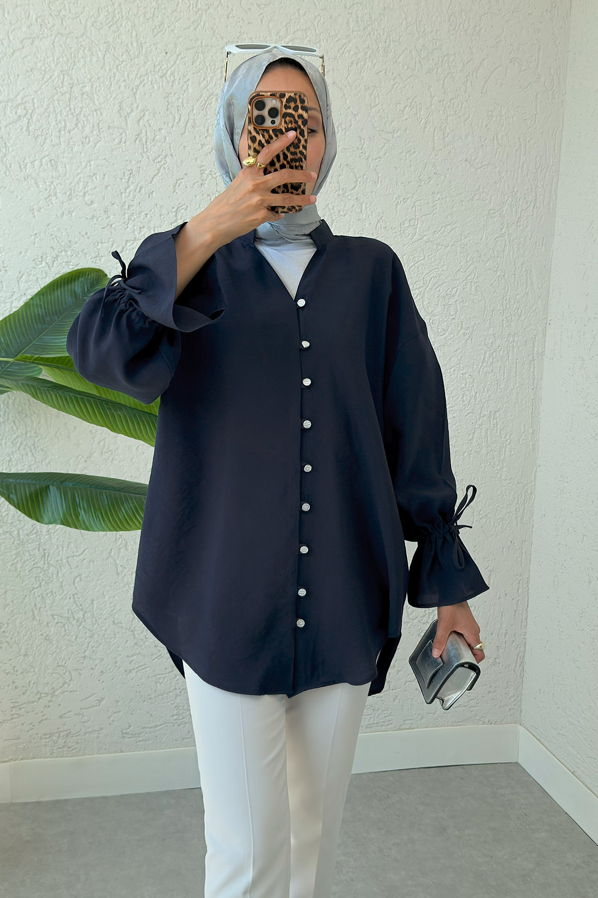 Hakim Yaka Gömlek 2340 - LACİVERT |  