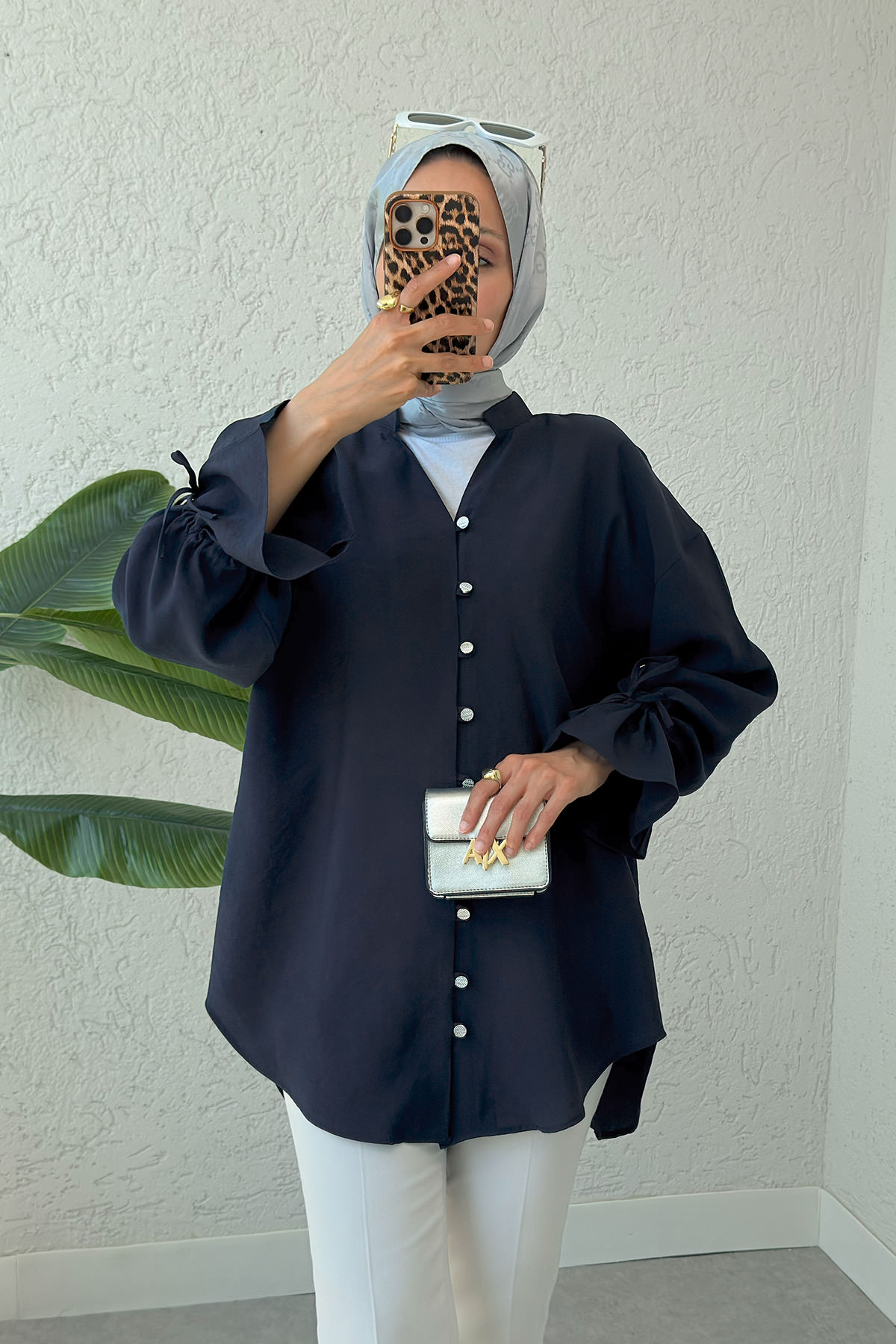 Hakim Yaka Gömlek 2340 - LACİVERT |  