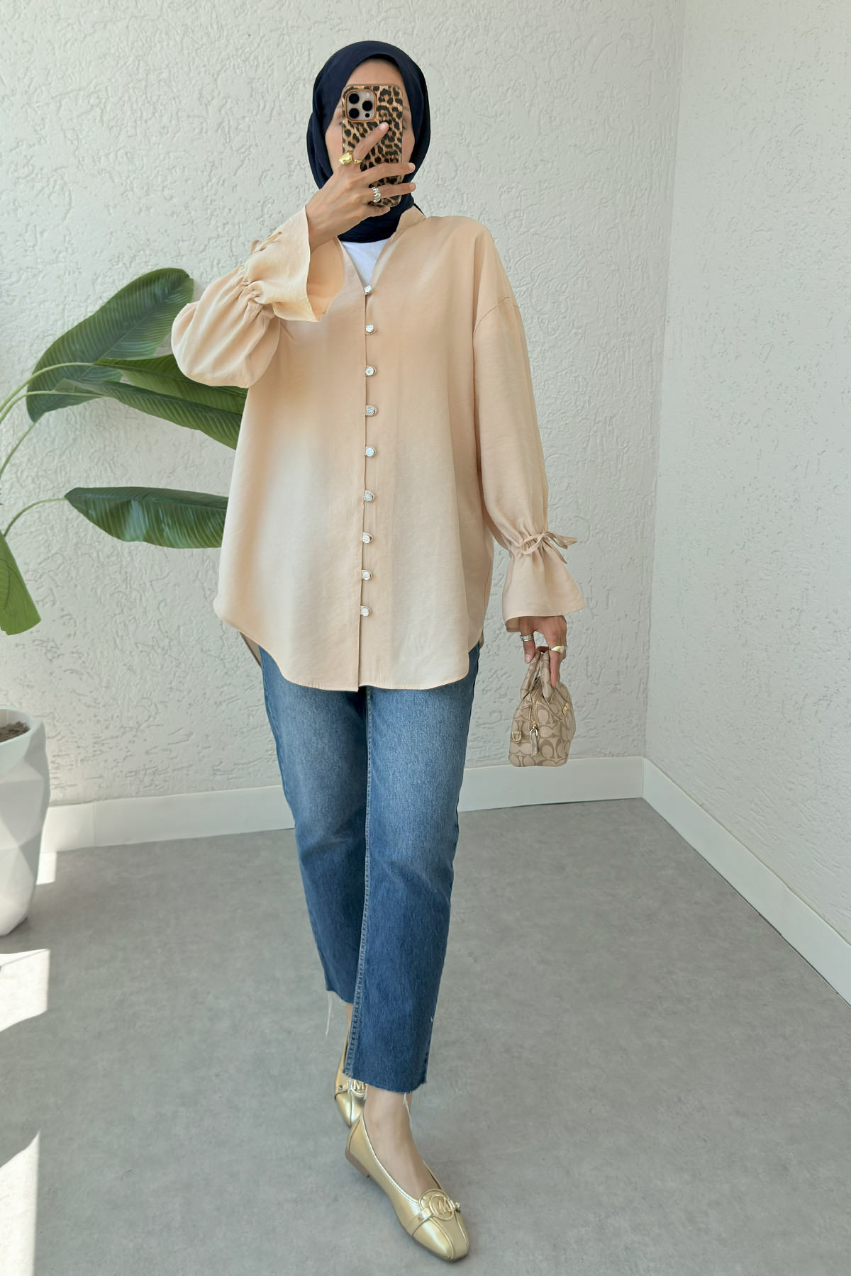 Hakim Yaka Gömlek 2340 - BEJ |  