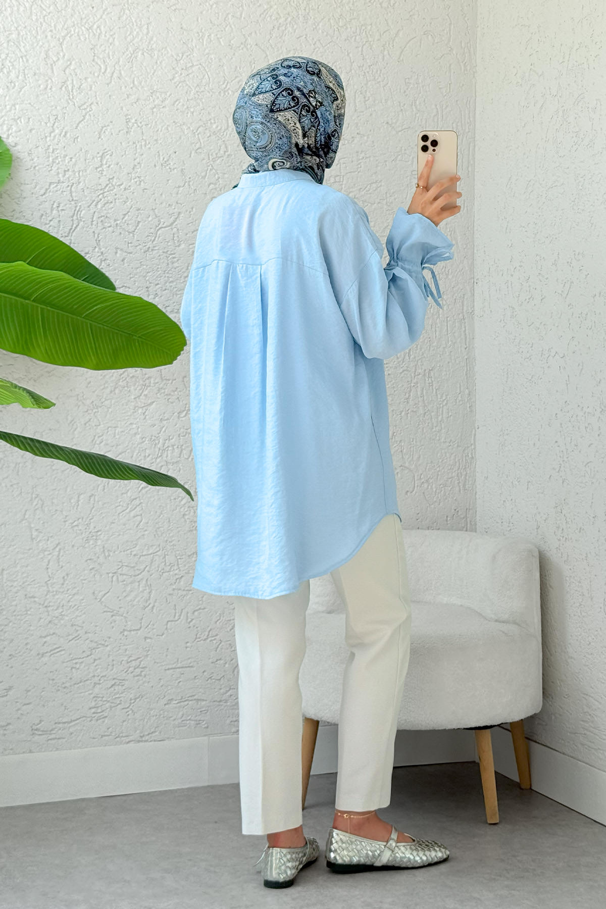 Hakim Yaka Gömlek 2340 - BEBE MAVİSİ |  