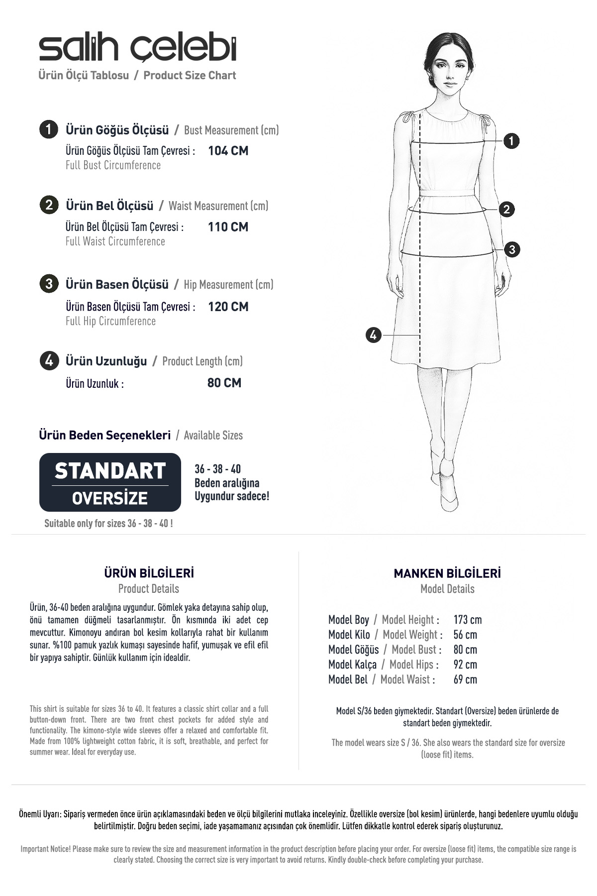 Kimono Kol Cepli Gömlek 2344 - SARI |  