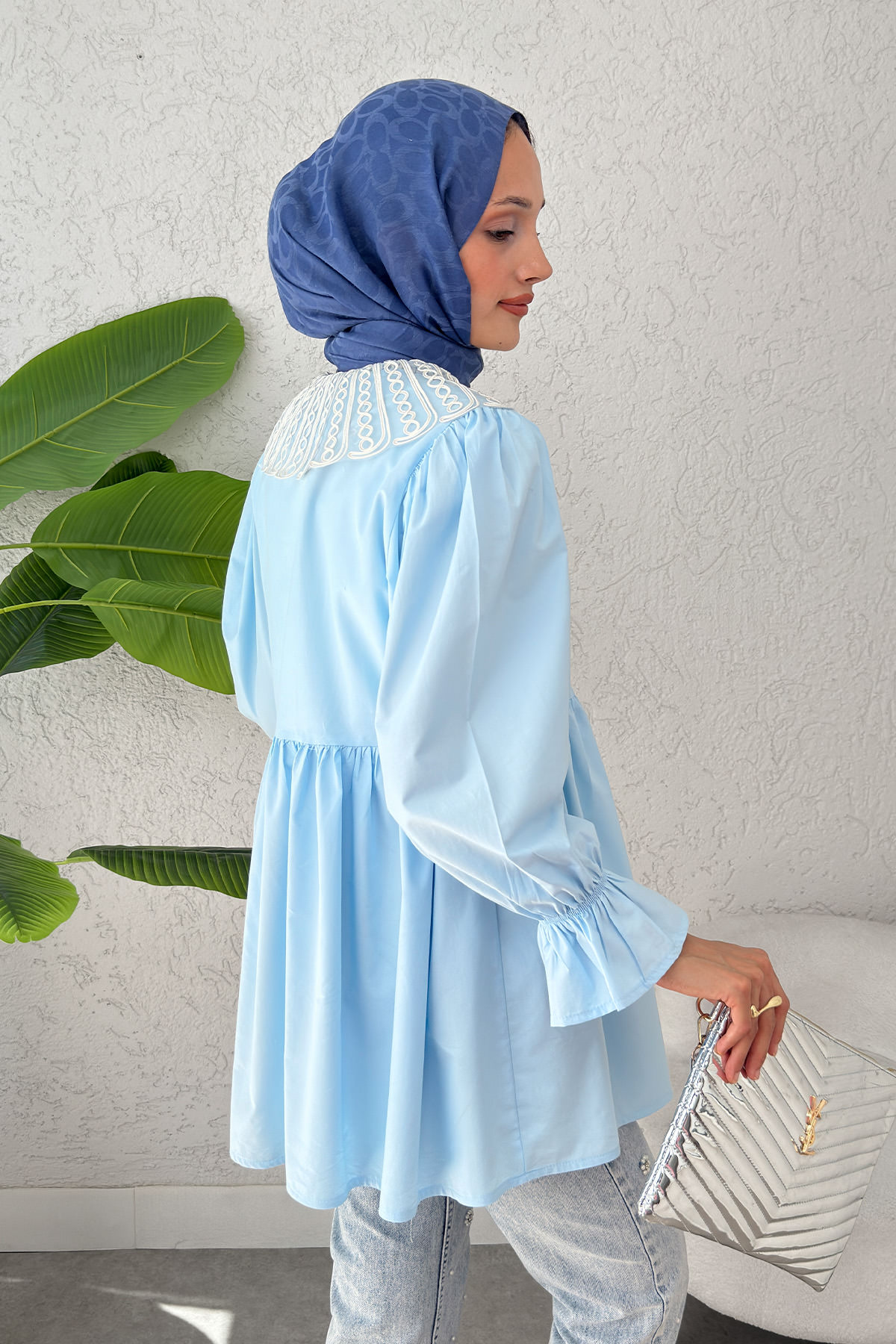 Bebe Yaka Tunik 23451 - BEBE MAVİSİ |  