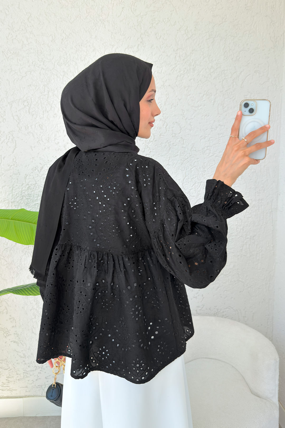 Dantel Kimono 2349 - SİYAH |  