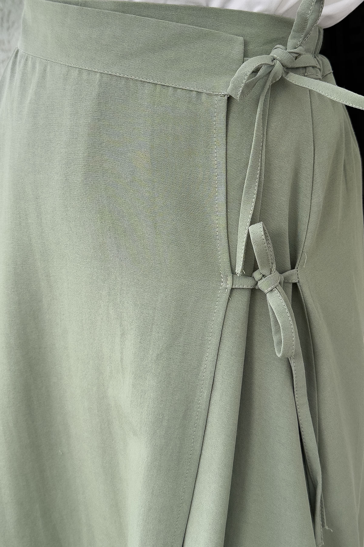 Tek Parça Çapraz Bağlamalı Etek 2356 - HAKİ |  