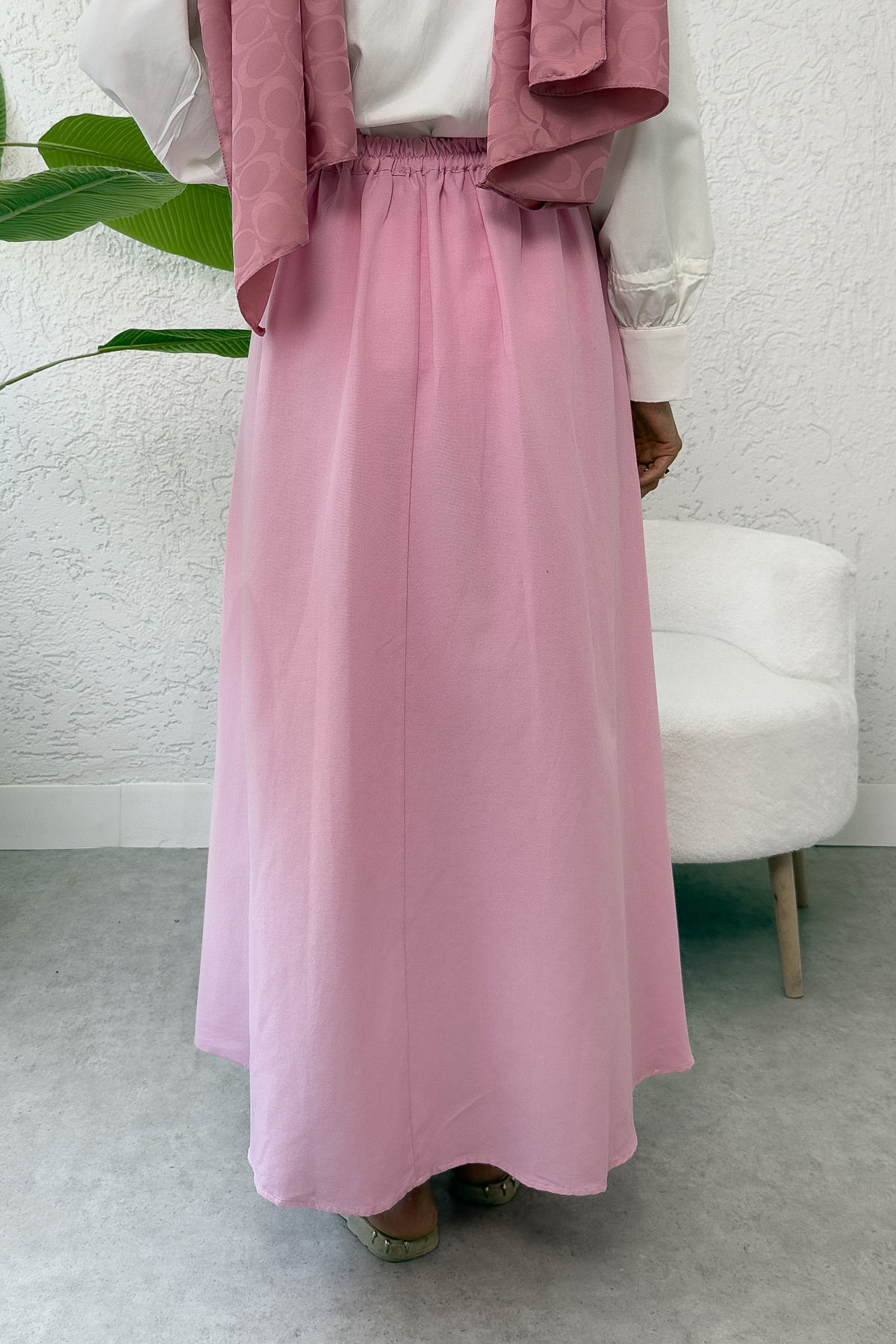 Tek Parça Çapraz Bağlamalı Etek 2356 - PEMBE |  