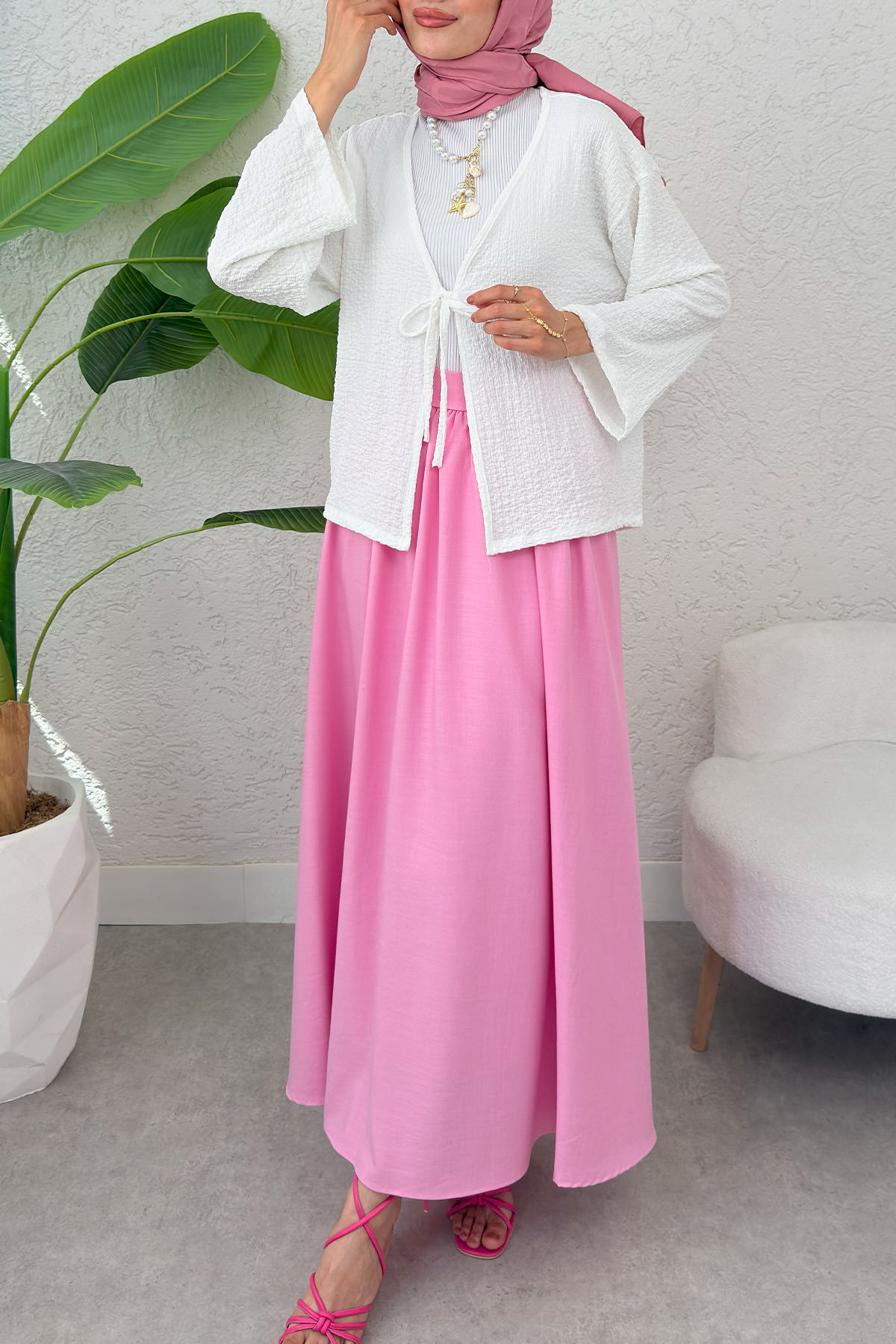 Bürümcük Kimono 2360 - BEYAZ |  