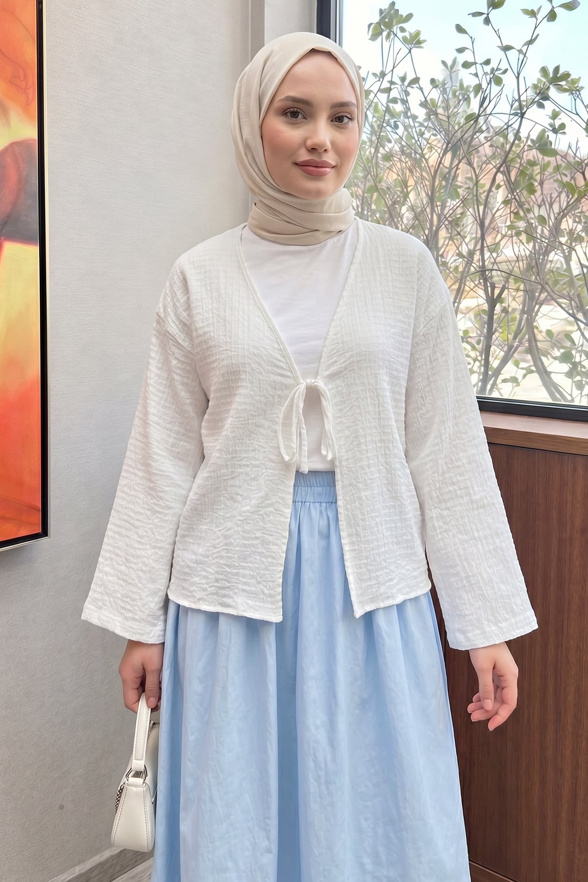 Bürümcük Kimono 2360 - BEYAZ |  
