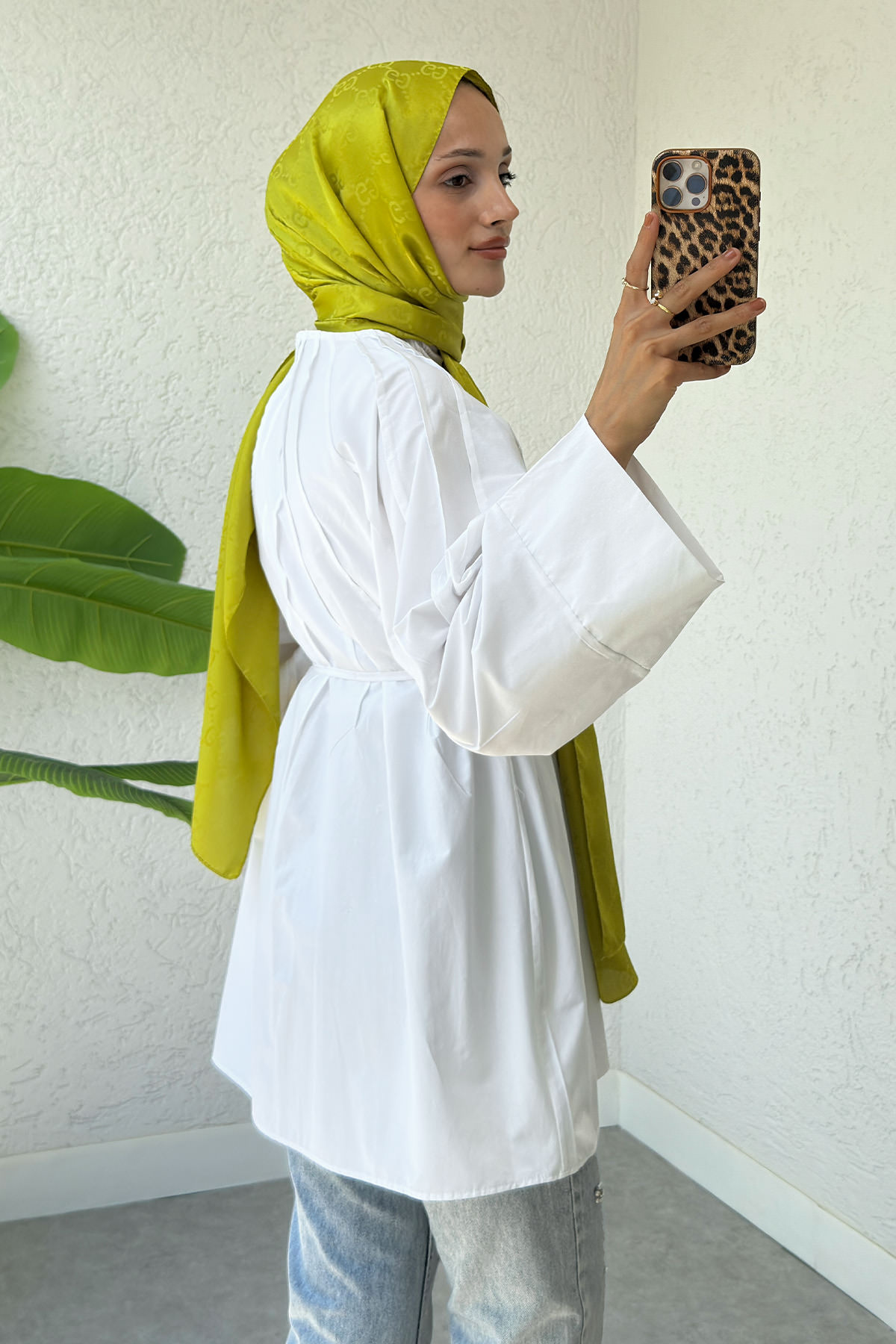 Nervür Detaylı Gömlek 2364 - BEYAZ |  