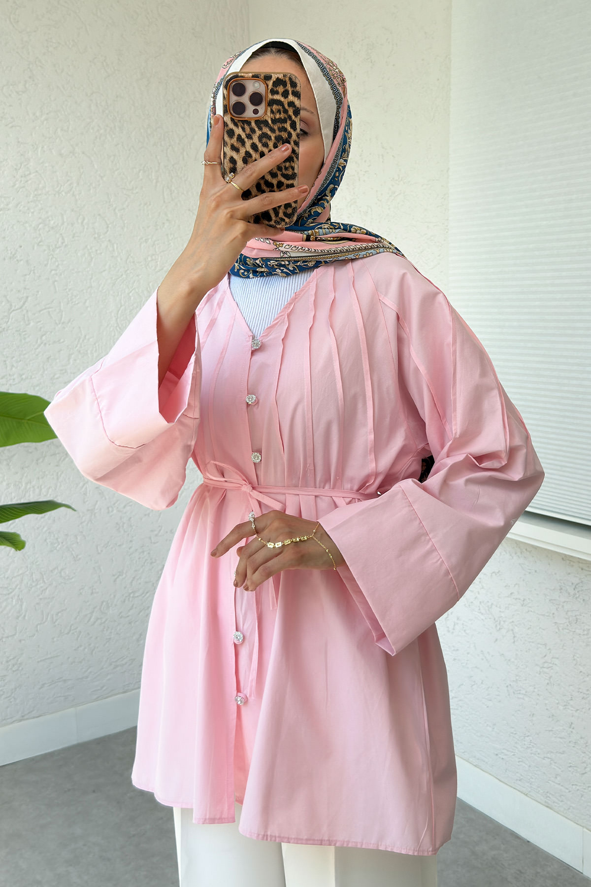 Nervür Detaylı Gömlek 2364 - PEMBE |  