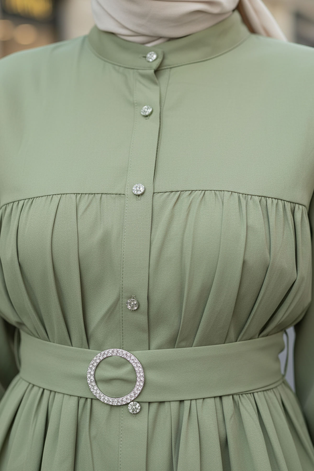 Kat Kat Keten Tunik 2369 - AÇIK HAKİ |  