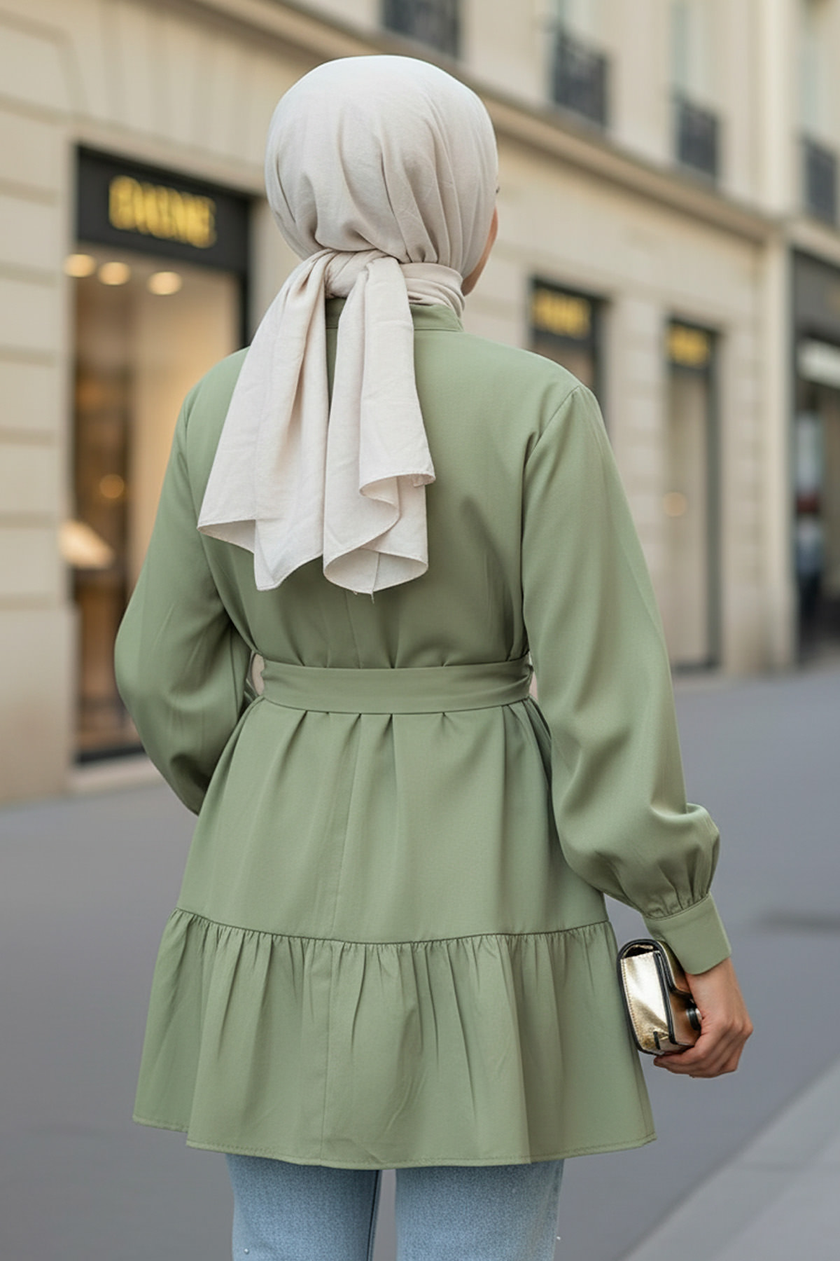 Kat Kat Keten Tunik 2369 - AÇIK HAKİ |  