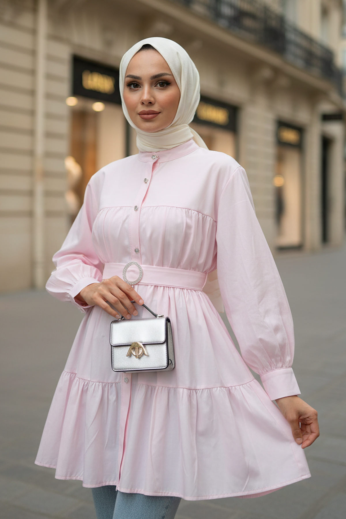 Kat Kat Keten Tunik 2369 - PEMBE |  