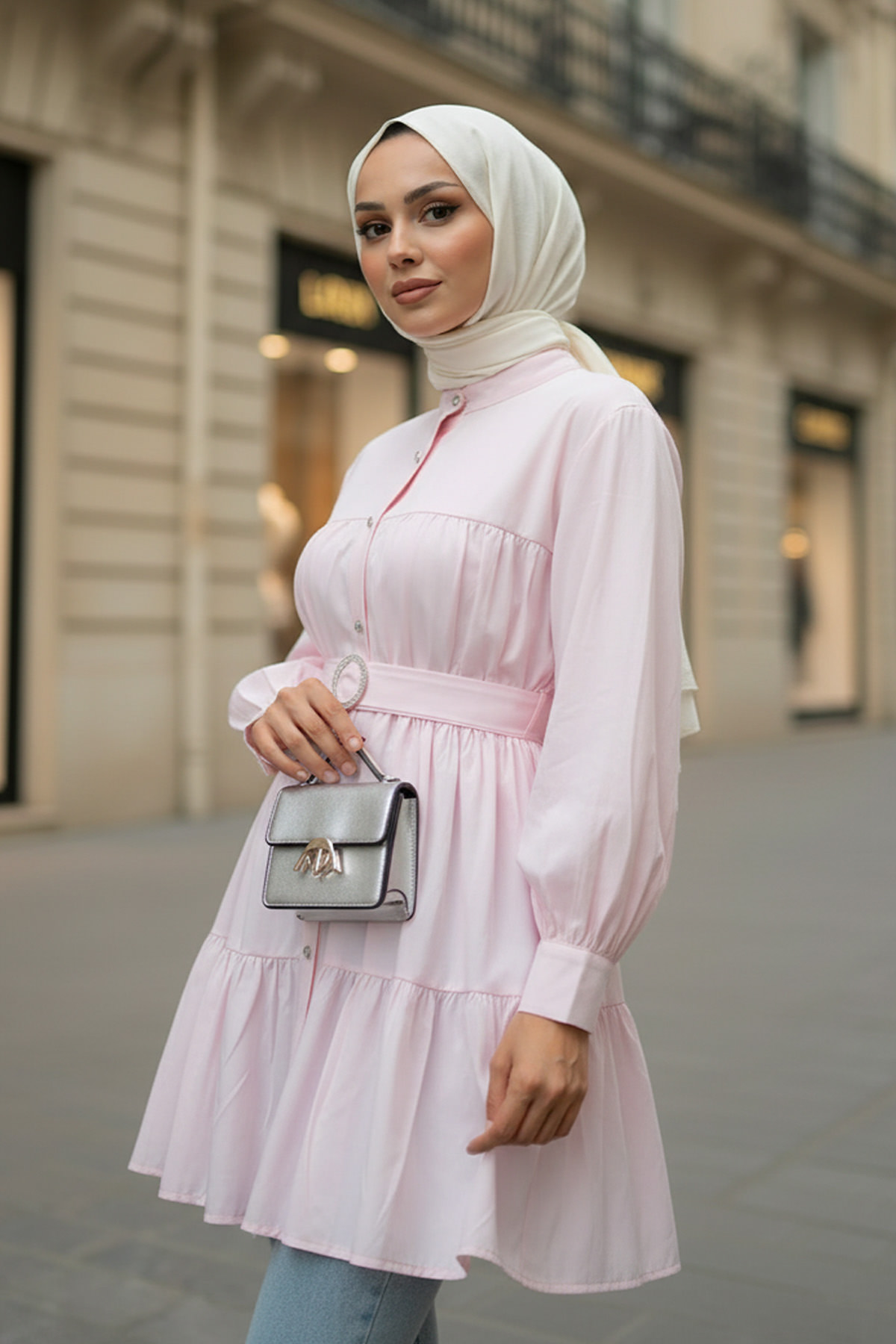 Kat Kat Keten Tunik 2369 - PEMBE |  