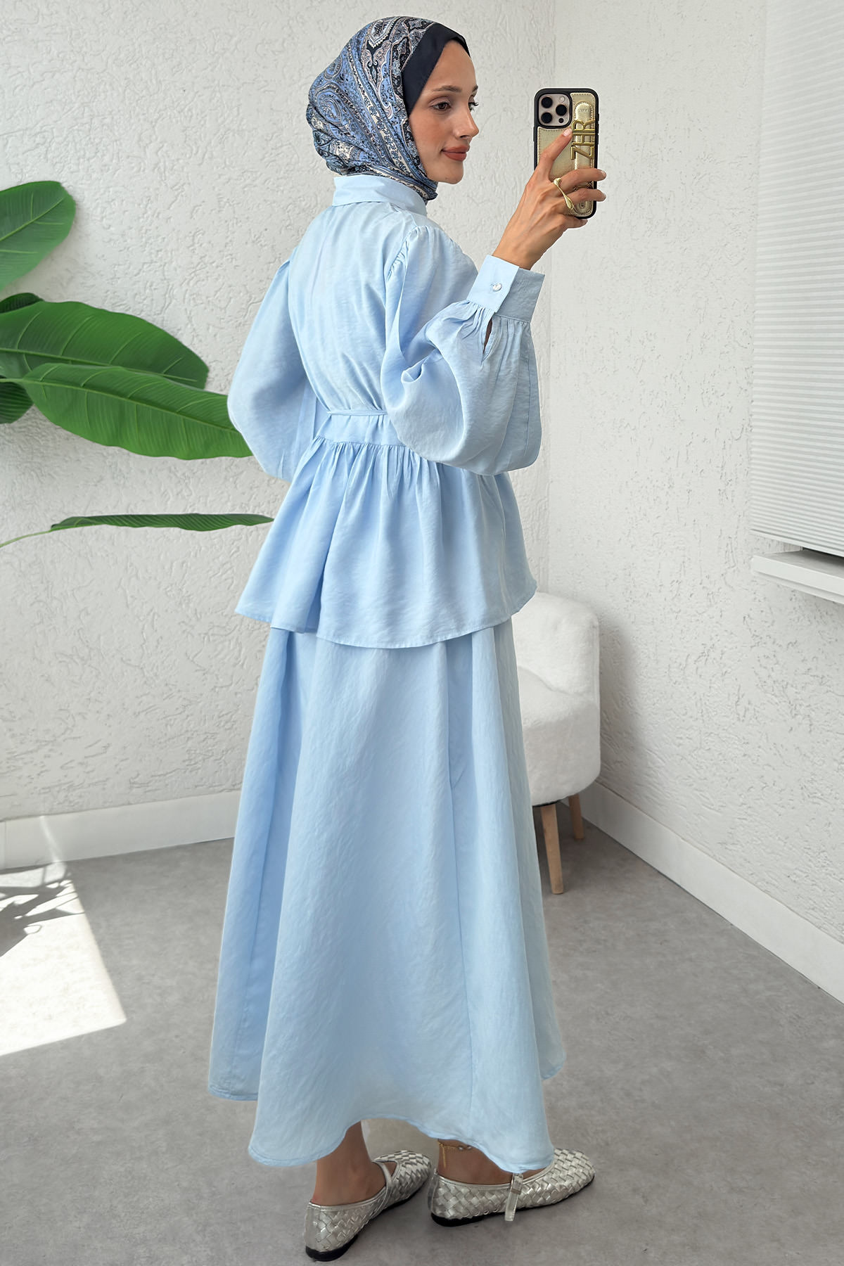 Modal Etekli Takım 2371 - BEBE MAVİSİ |  