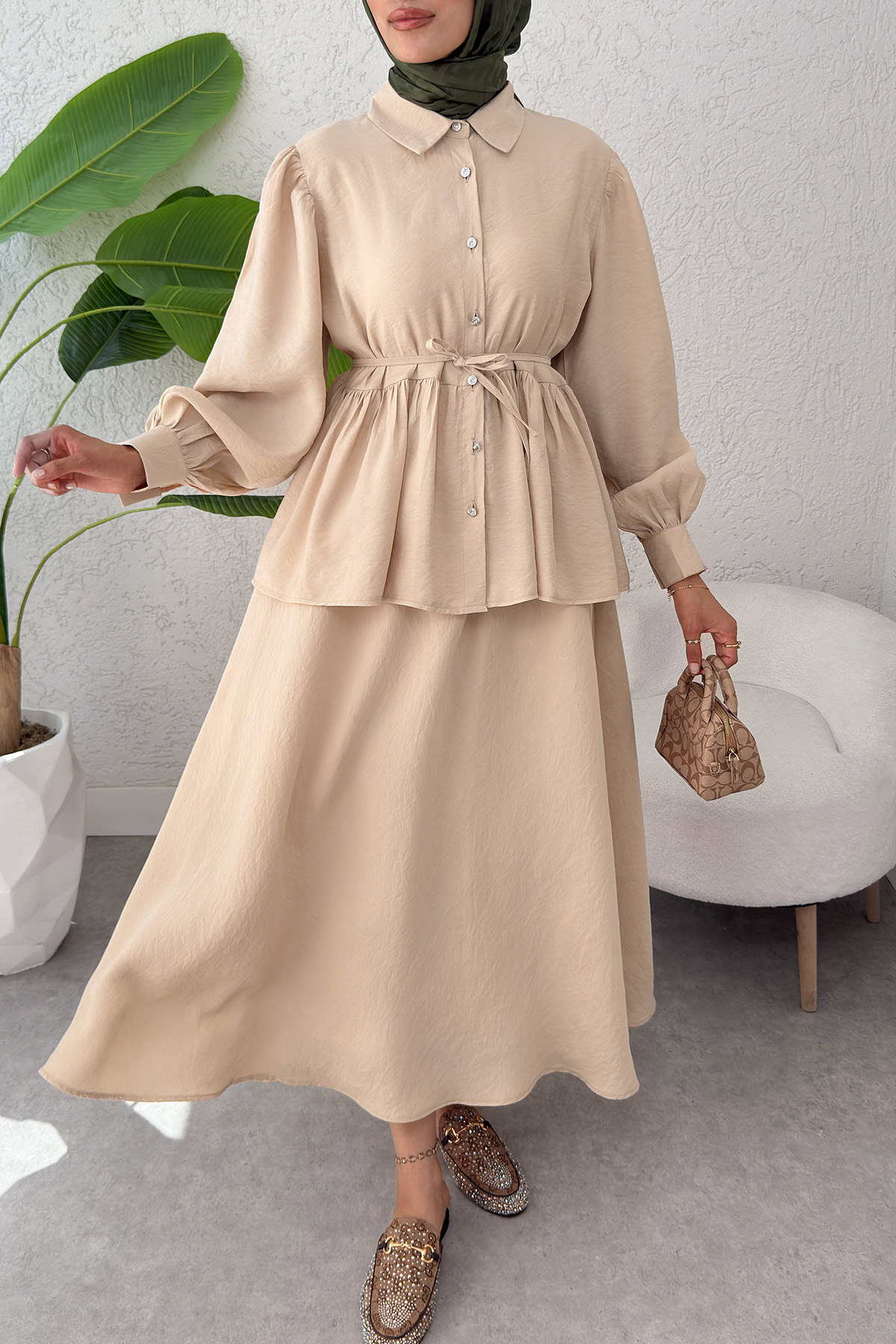 Modal Etekli Takım 2371 - BEJ |  