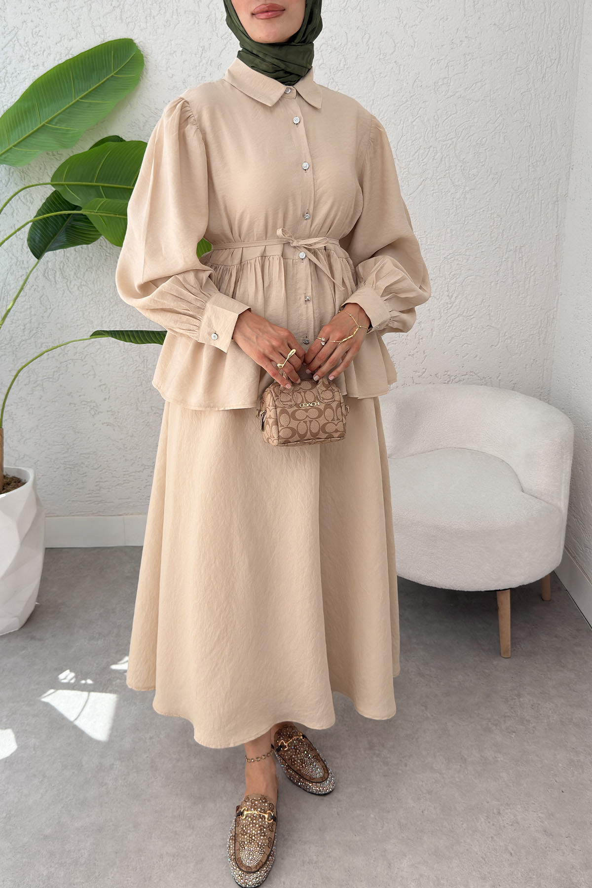 Modal Etekli Takım 2371 - BEJ |  