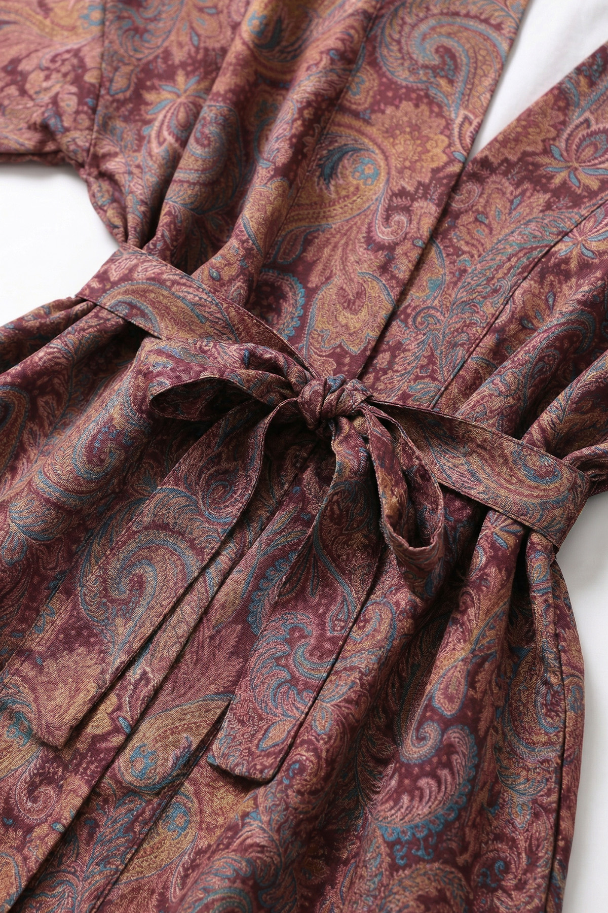 Şal Desen Kuşaklı Kimono 2375 - MÜRDÜM |  