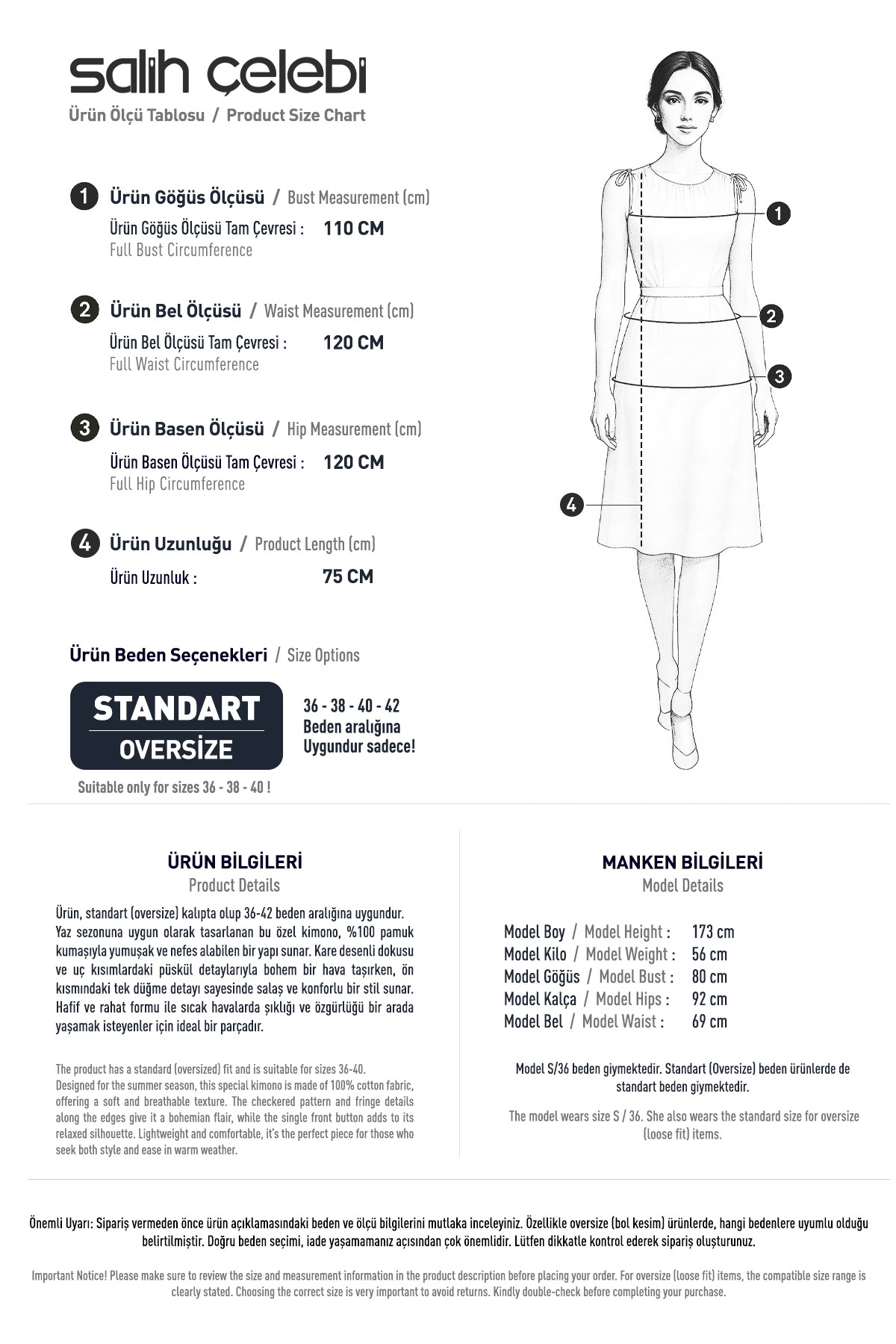 Kare Püsküllü Kimono 2376 - EKRU |  