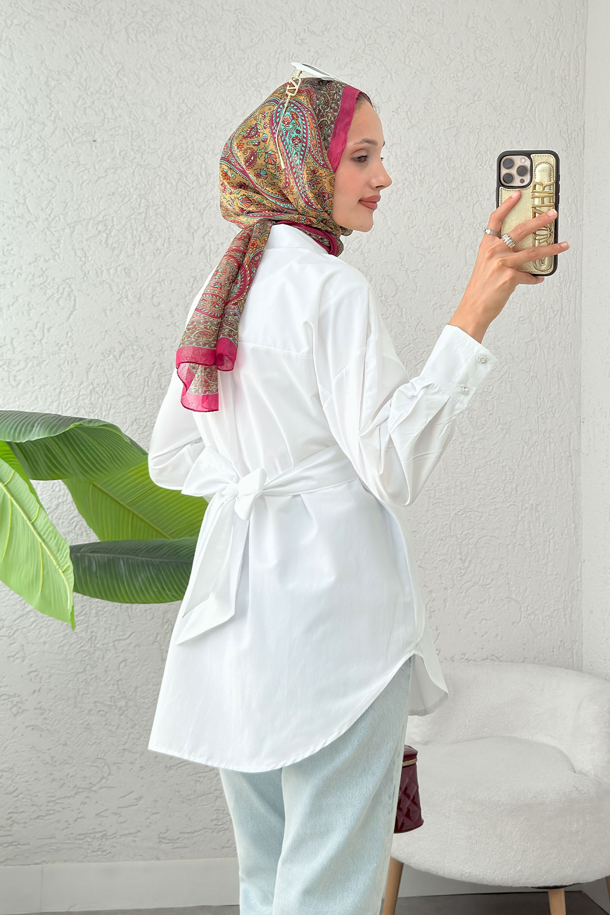 Çapraz Geçişli Tunik 2379 - BEYAZ |  