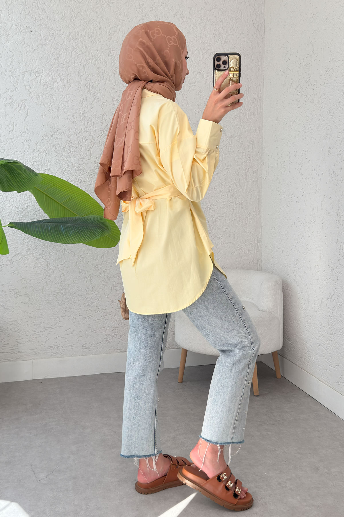 Çapraz Geçişli Tunik 2379 - SARI |  