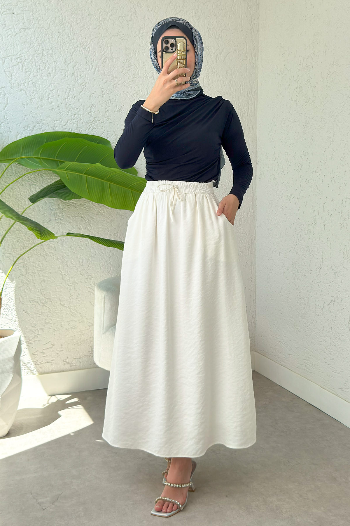 Umay Cepli Etek 2383 - KREM |  