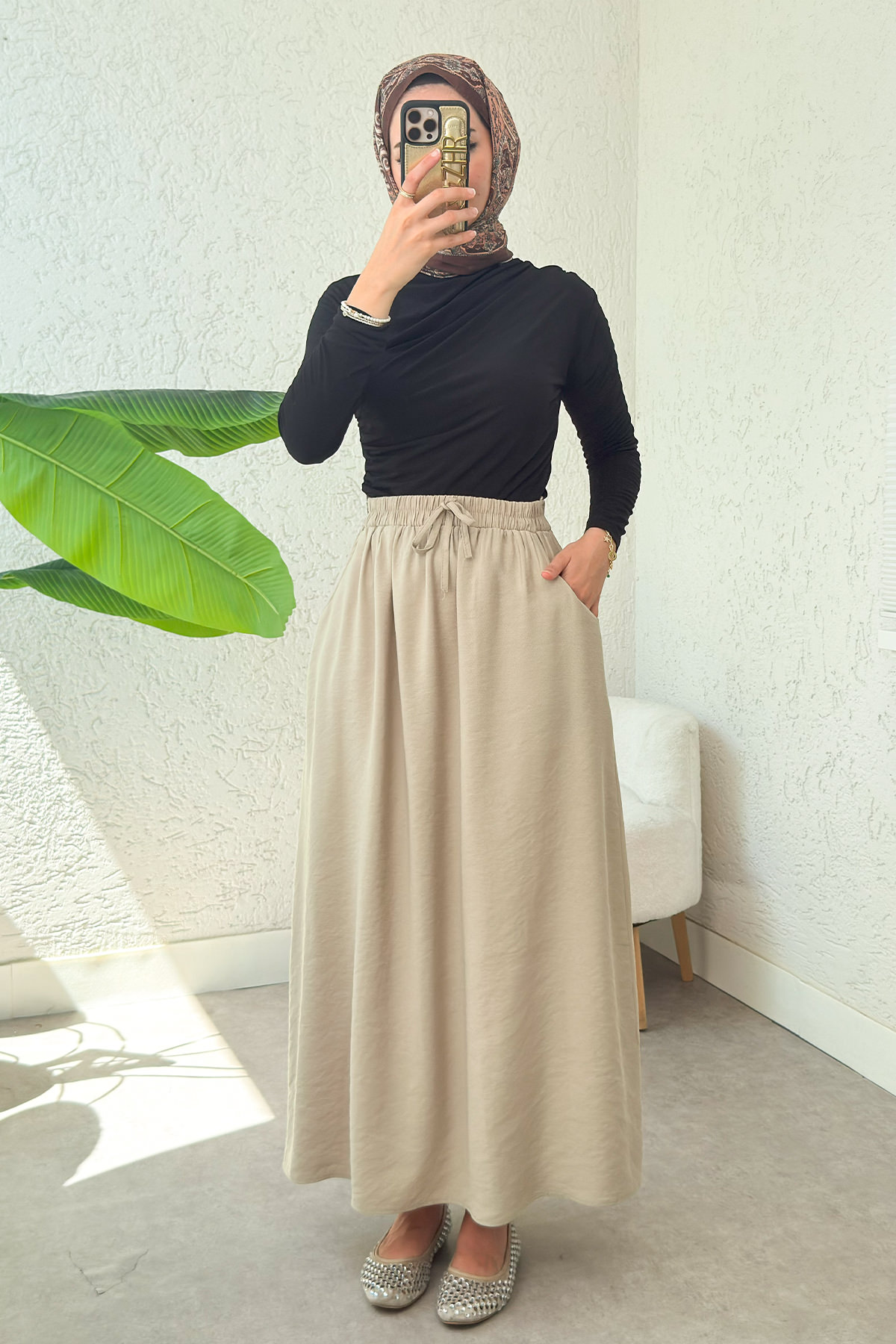 Umay Cepli Etek 2383 - TAŞ RENGİ |  