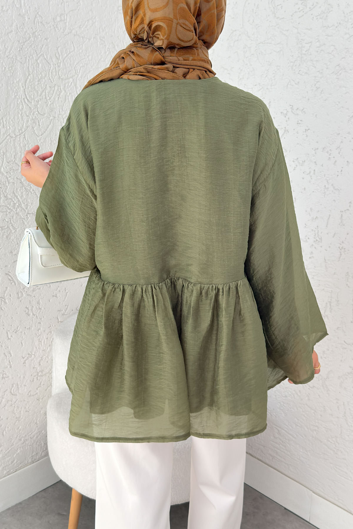 İp Bağcıklı Modal Kimono 2389 - HAKİ |  