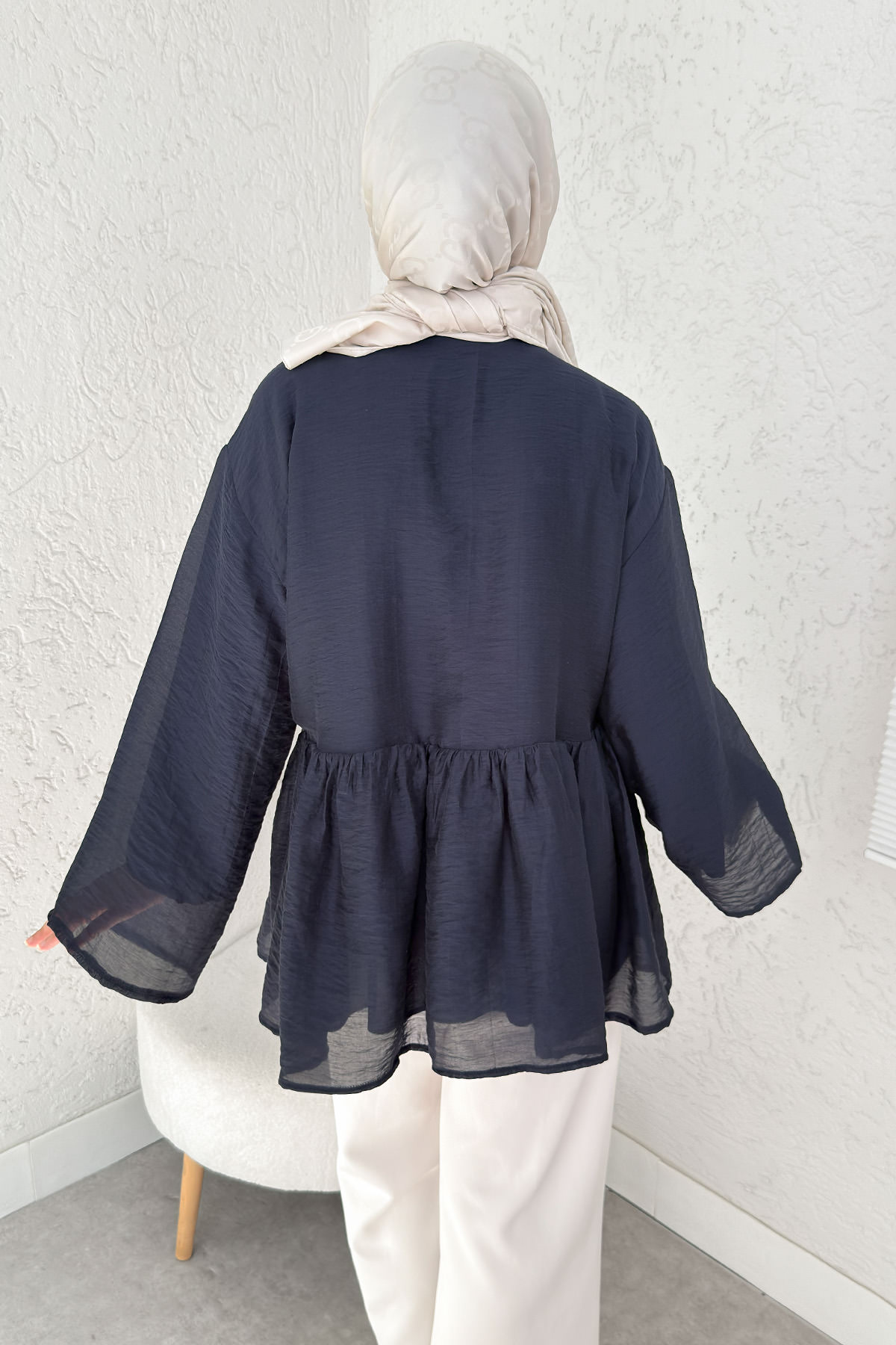 İp Bağcıklı Modal Kimono 2389 - LACİVERT |  