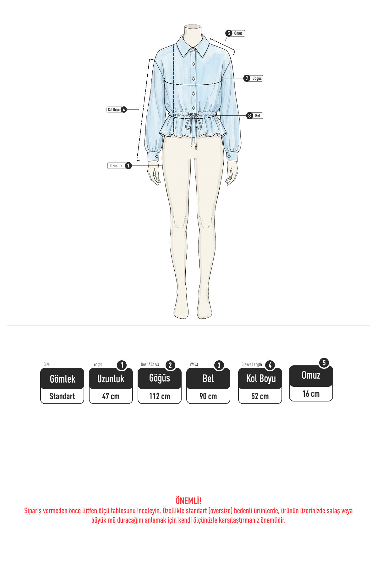 Bel Büzgülü Kısa Gömlek 2393 - LACİVERT |  
