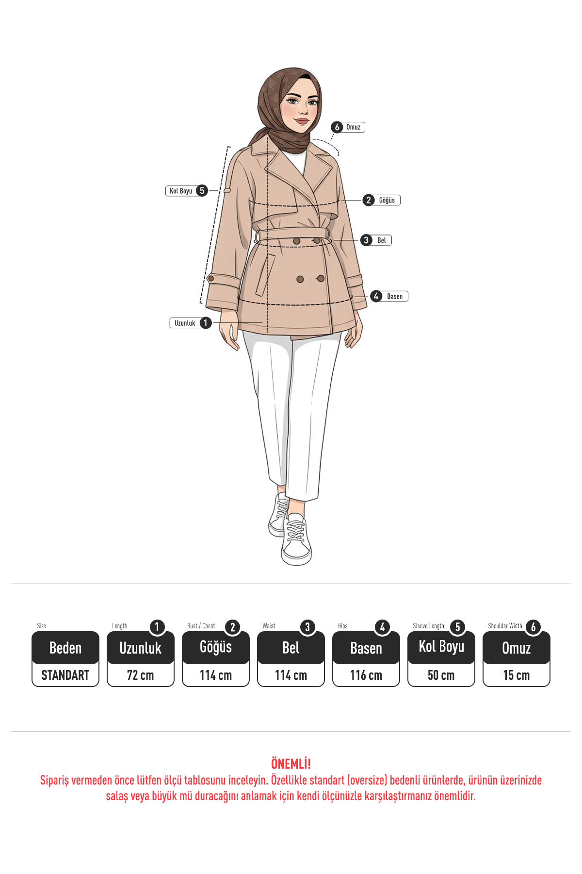 Apolet Detaylı Trençkot 25145 - SİYAH |  
