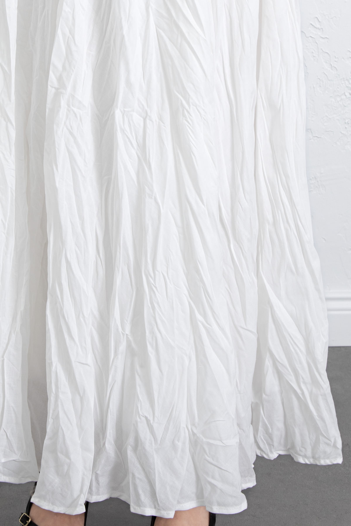 Kraş Dokulu Uzun Etek 253000 - BEYAZ |  