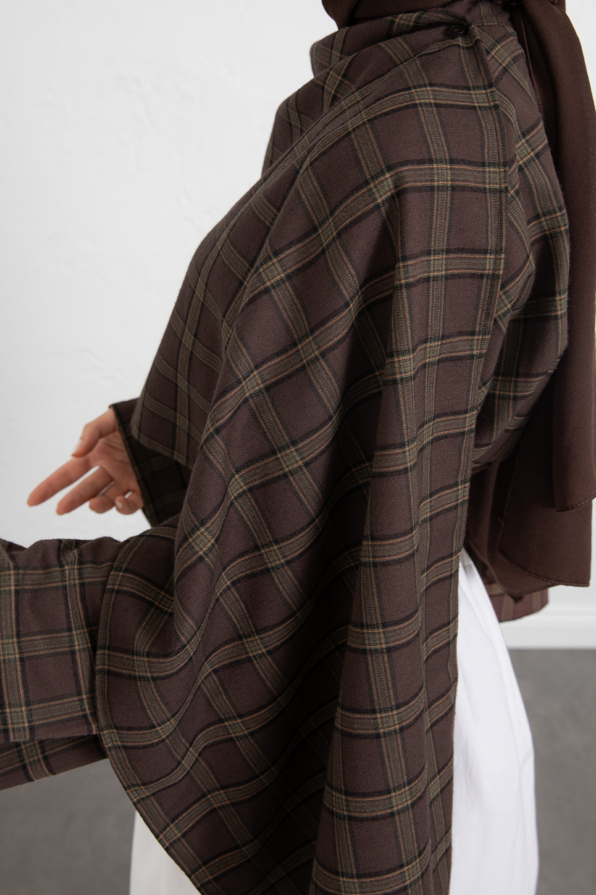 Ekose Atkılı Bluz 2622005 - KAHVERENGİ |  