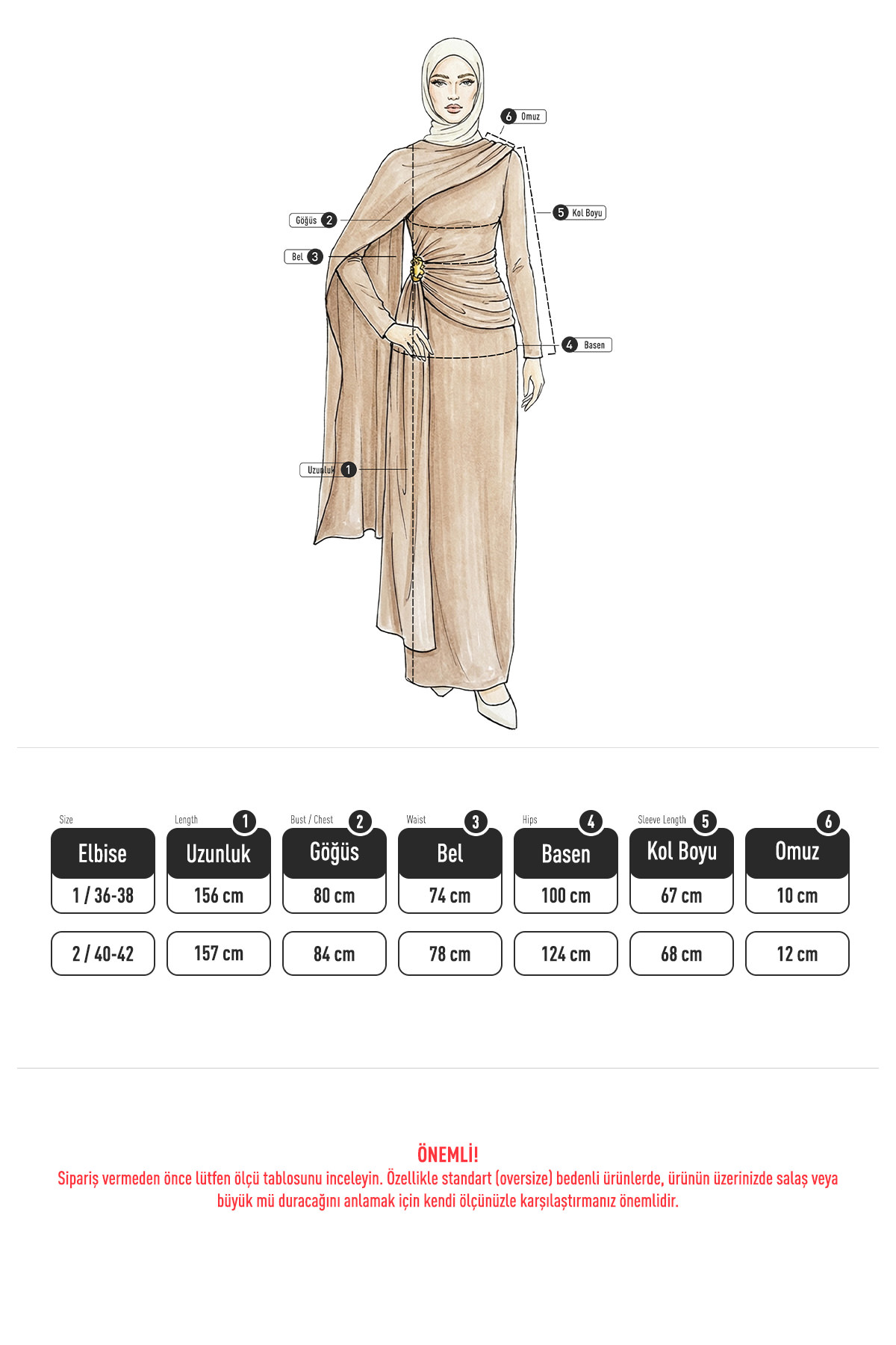 Pelerinli Drapeli Elbise 265000 - KAHVERENGİ |  