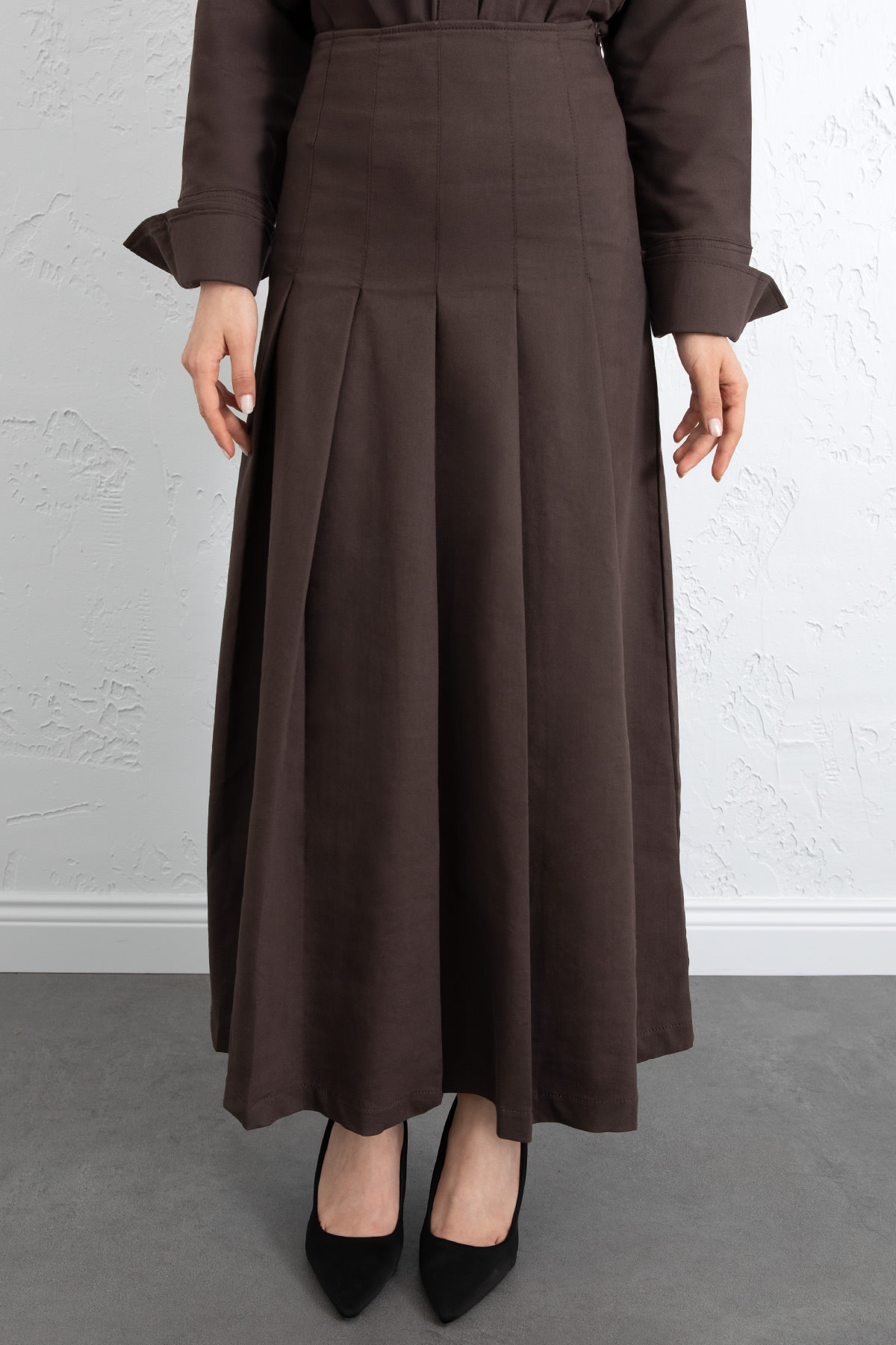 Gömlekli Etek Takım 266004 - KAHVERENGİ |  