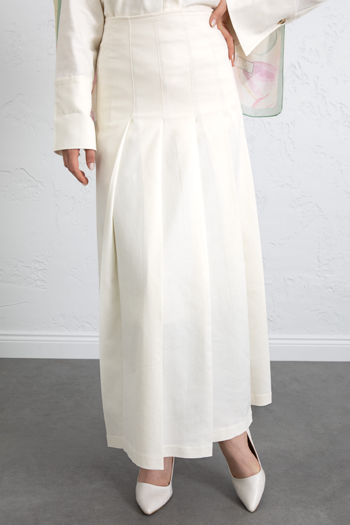 Gömlekli Etek Takım 266004 - EKRU |  