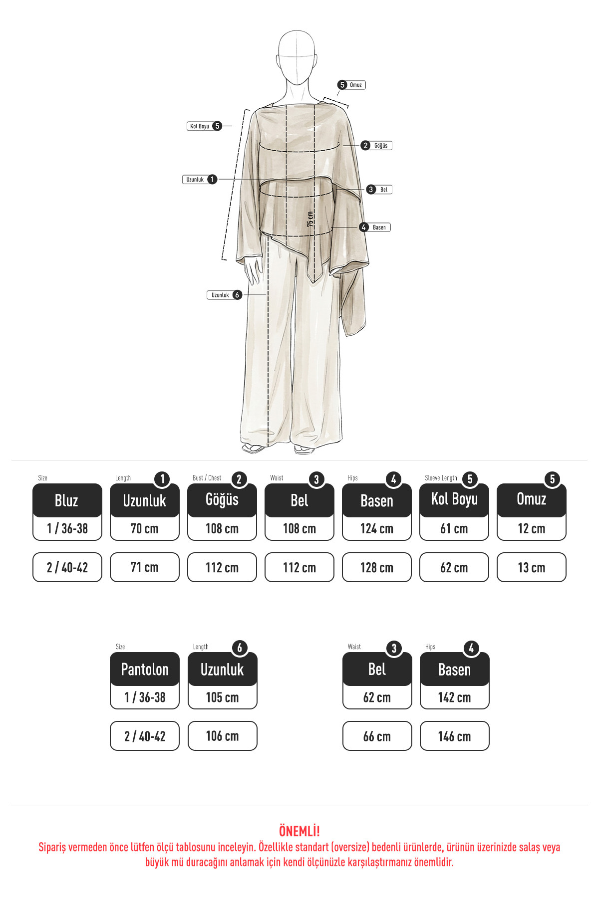 Asimetrik Kesim Atkılı Takım 266009 - BEYAZ |  