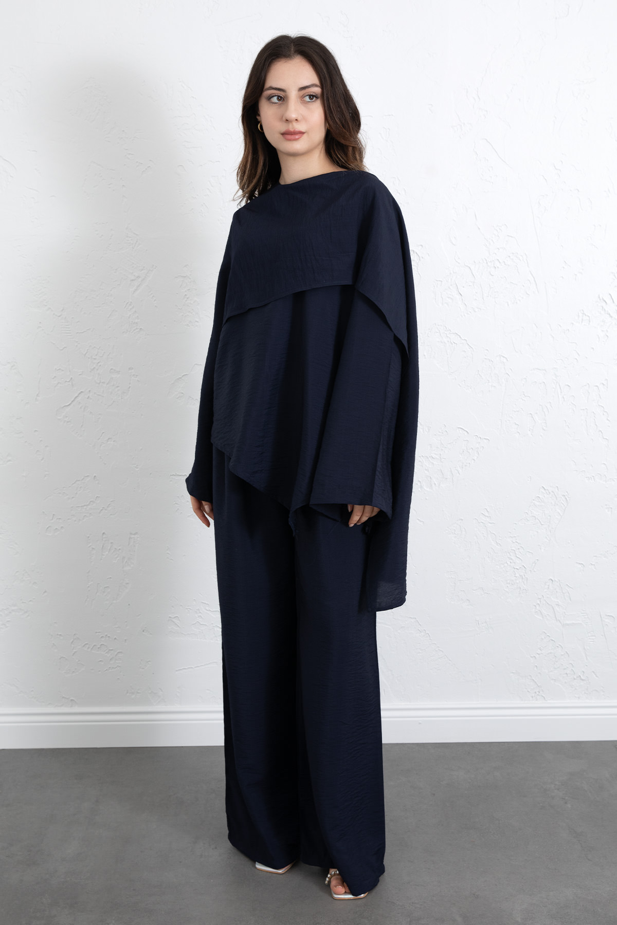 Asimetrik Kesim Atkılı Takım 266009 - LACİVERT |  