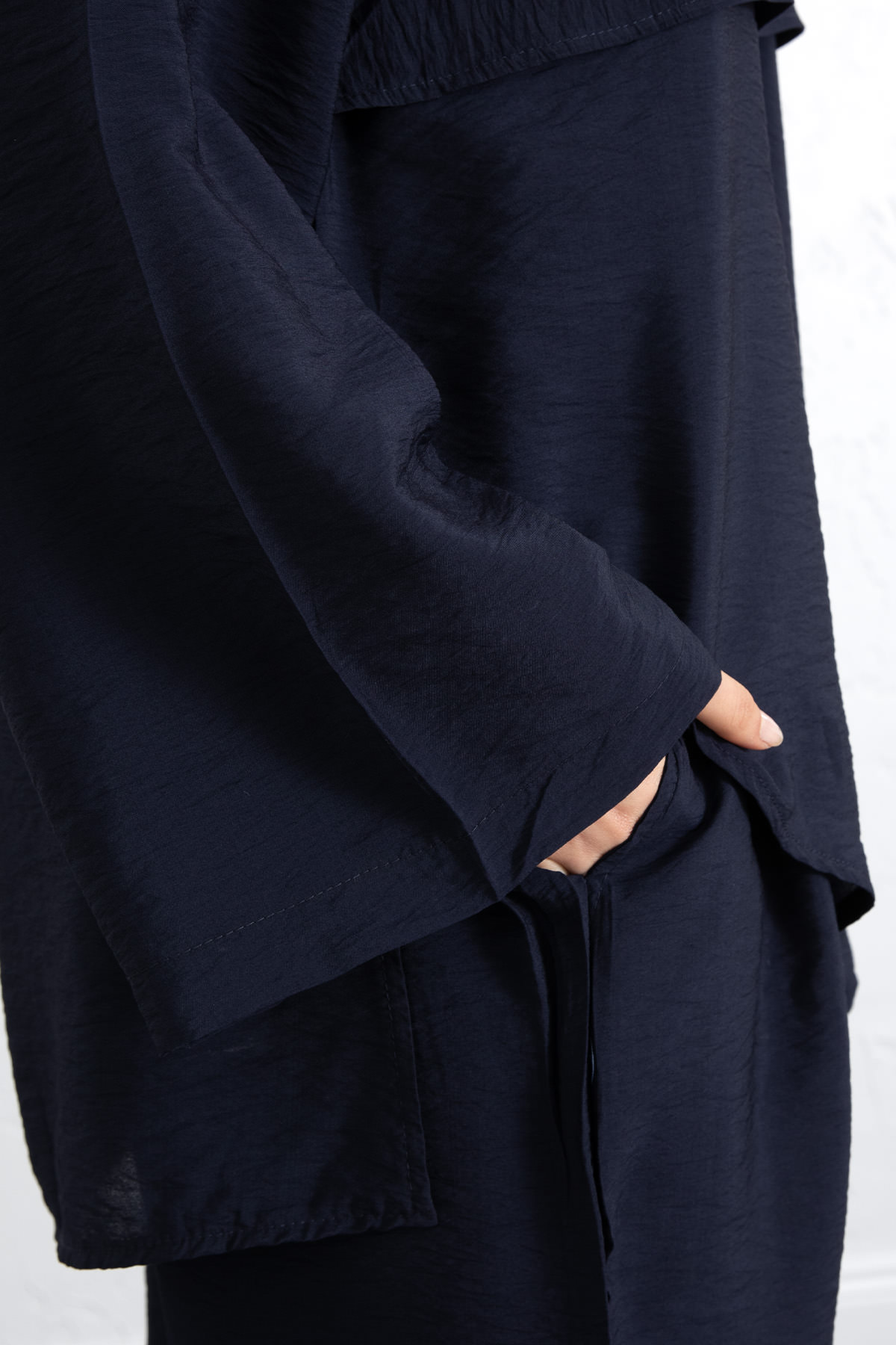 Asimetrik Kesim Atkılı Takım 266009 - LACİVERT |  