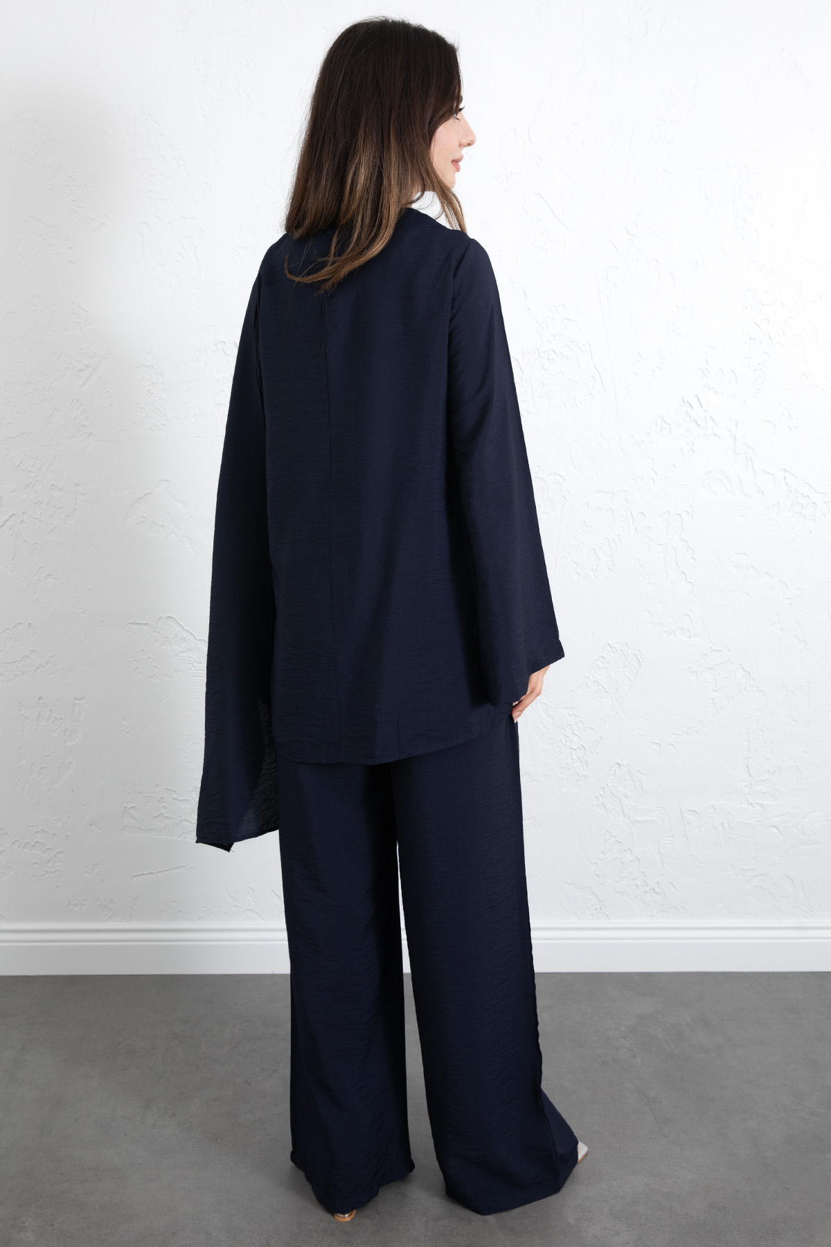 Asimetrik Kesim Atkılı Takım 266009 - LACİVERT |  