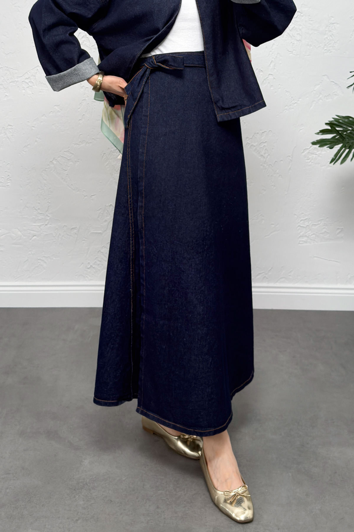 Etekli Denim Takım 26700 - KOYU MAVİ |  