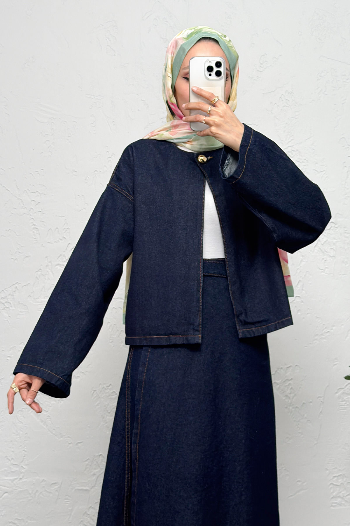 Etekli Denim Takım 26700 - KOYU MAVİ |  