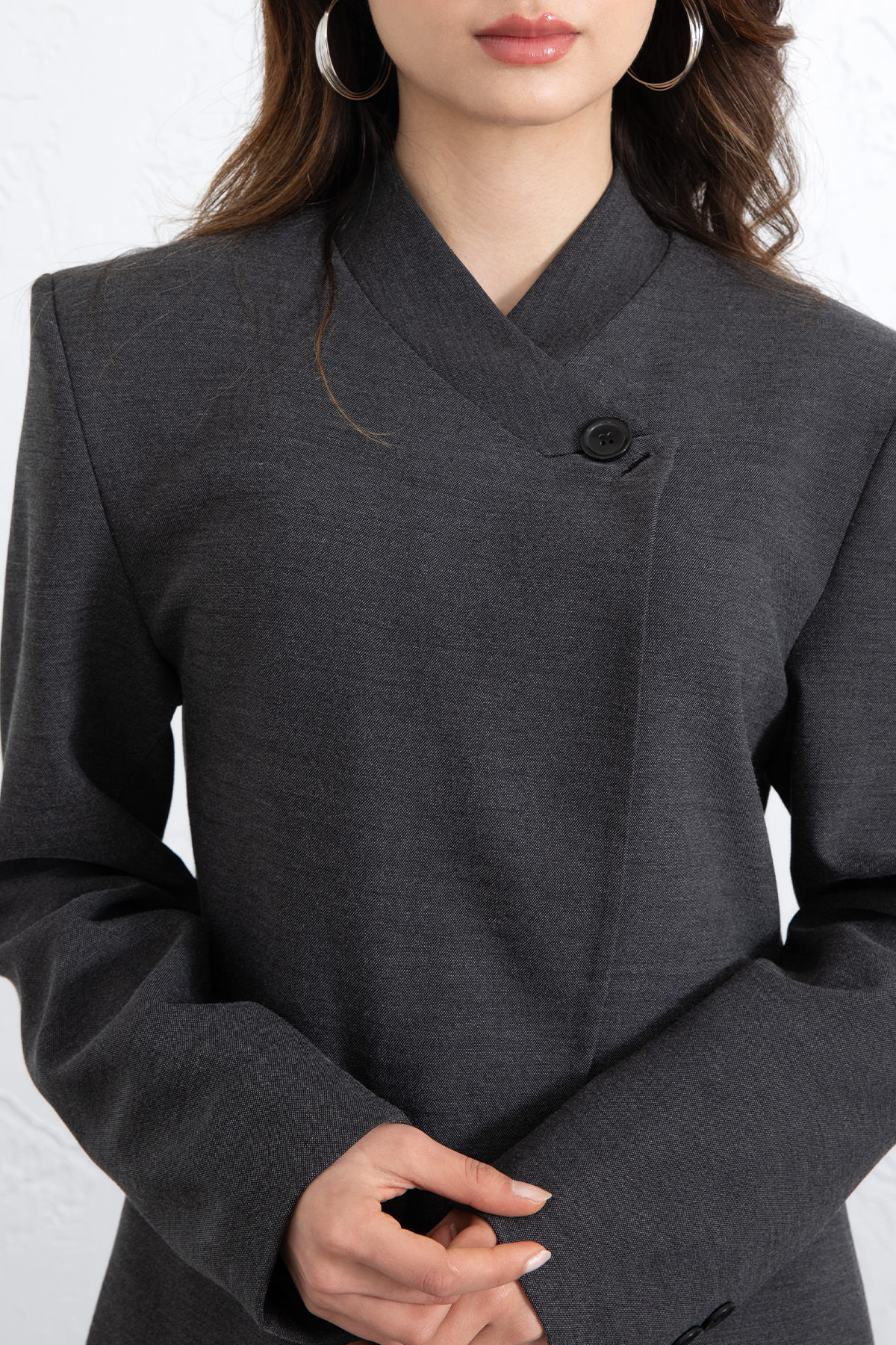 Yüksek Yaka Blazer Ceket 269013 - ANTRASİT |  