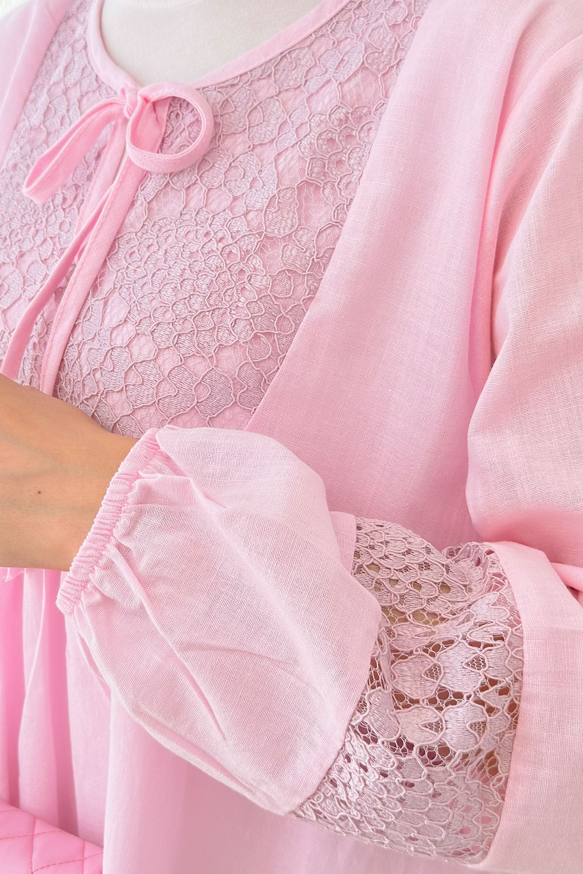 Dantel Detaylı Tunik 2305 - PUDRA |  