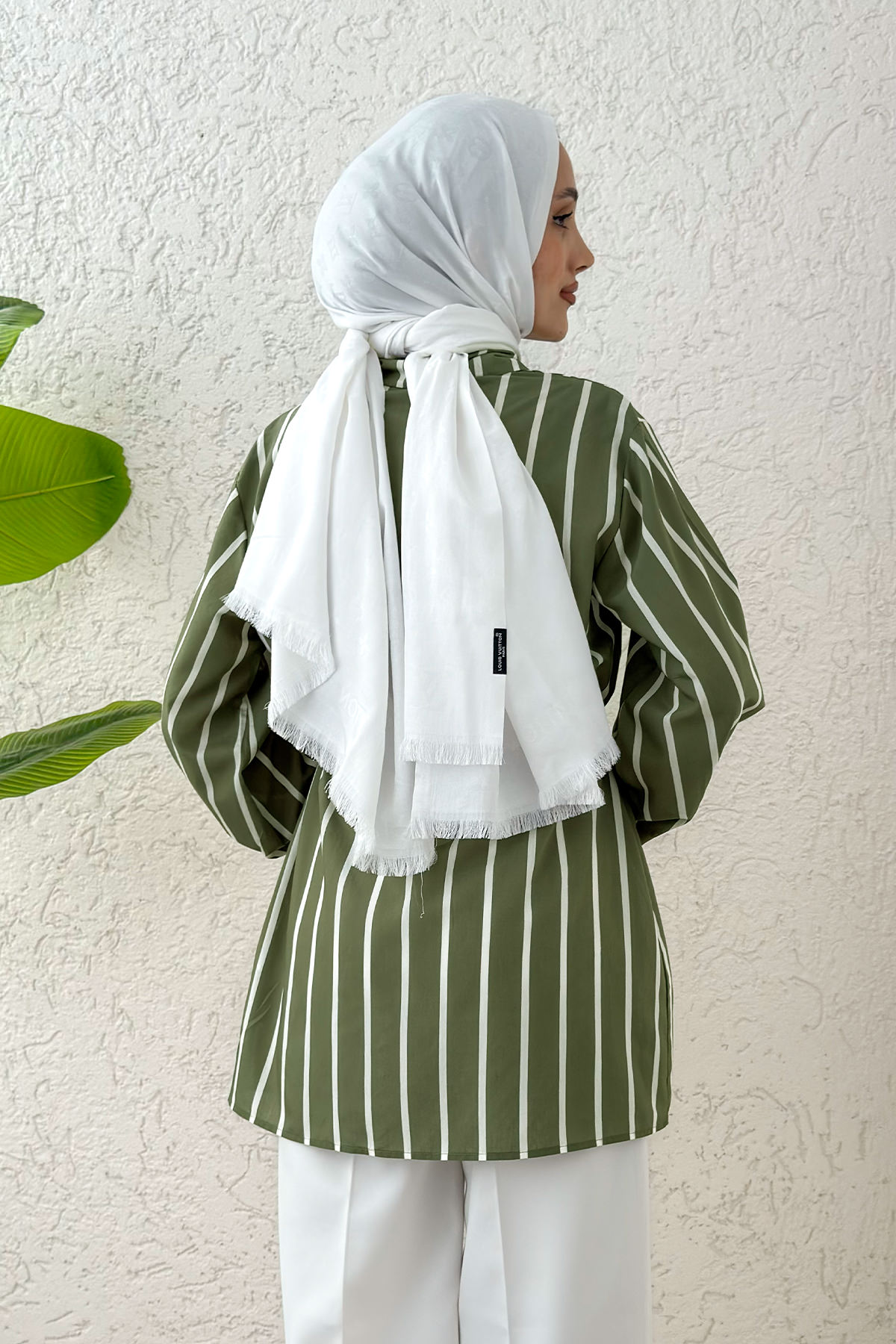 Bel Büzgülü Tesettür Tunik 2200 - HAKİ |  