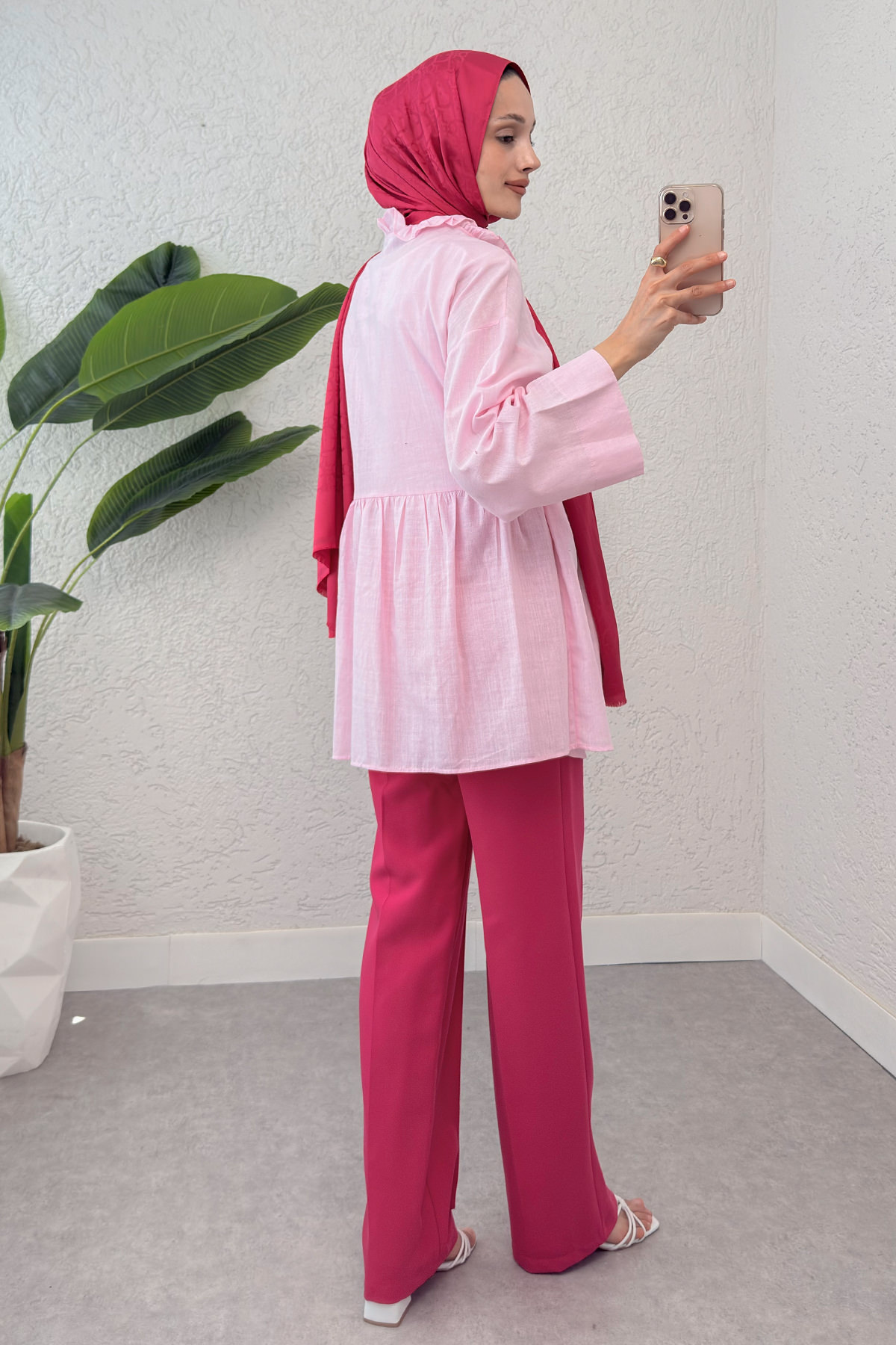 Yandan Bağlamalı Tunik 2151 - PEMBE |  