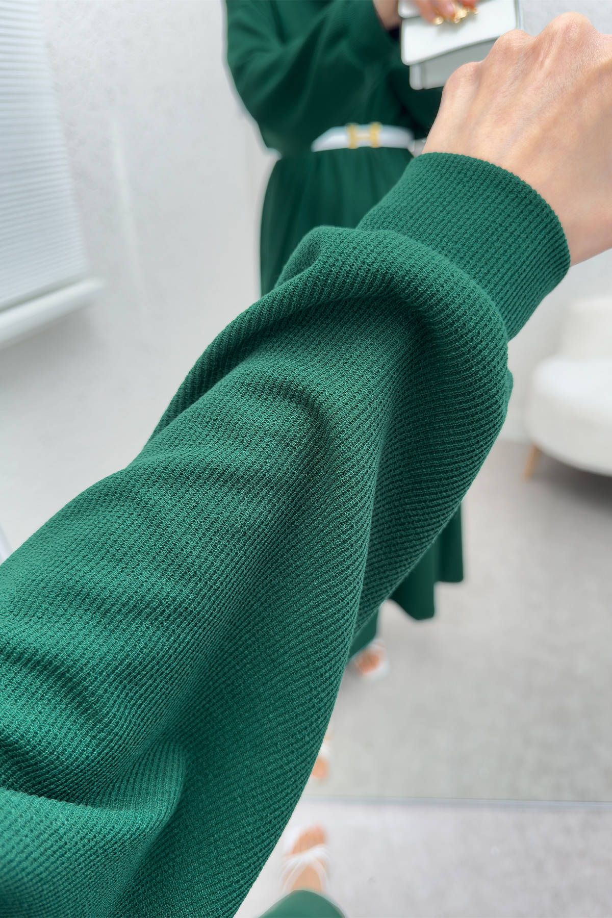 Abaya Tesettür Elbise 2239 - ZÜMRÜT YEŞİLİ |  