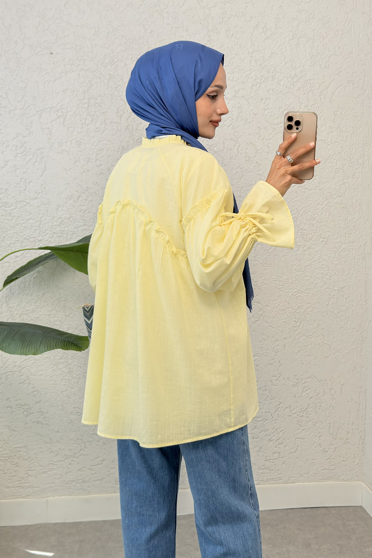 Brode Detaylı Tunik 2311 - SARI |  