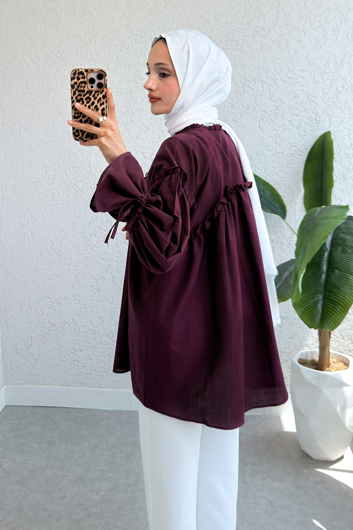 Brode Detaylı Tunik 2311 - BORDO |  