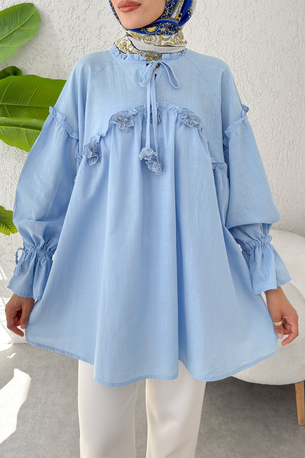 Brode Detaylı Tunik 2311 - MAVİ |  